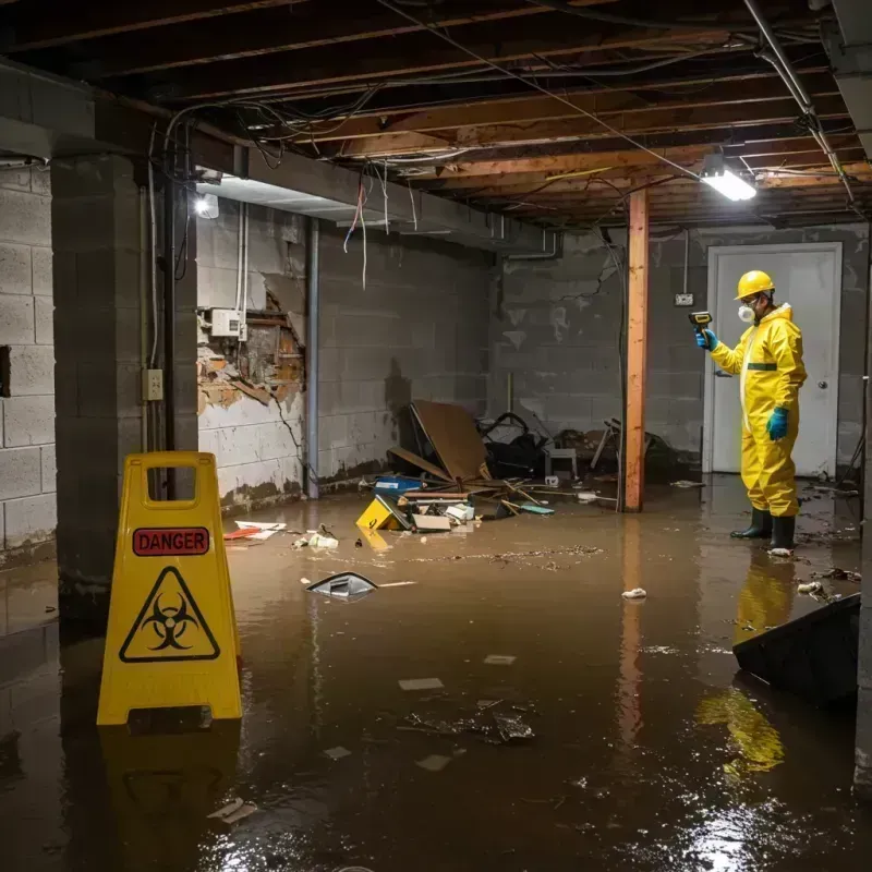 Flooded Basement Electrical Hazard in Hickory Hills, IL Property